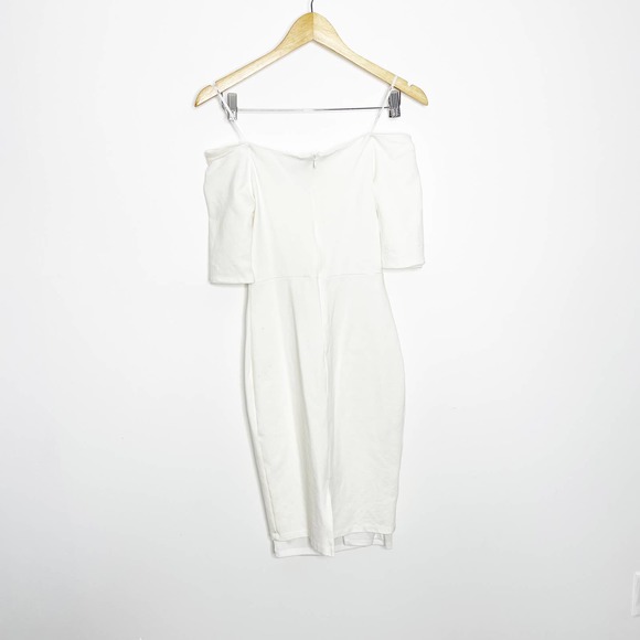 Lulu’s Girl Can't Help It Ivory Off the Shoulder Midi Dress bride Womens Small - Picture 7 of 11